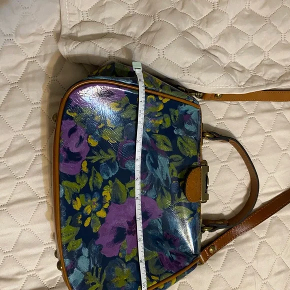Patricia Nash Purple and Blue Floral Satchel - Picture 11 of 11